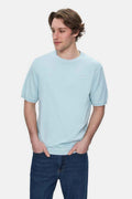 UCLA Tricou cu decolteu la baza gatului, imprimeu cu logo, regular fit, SKYWAY, FARED