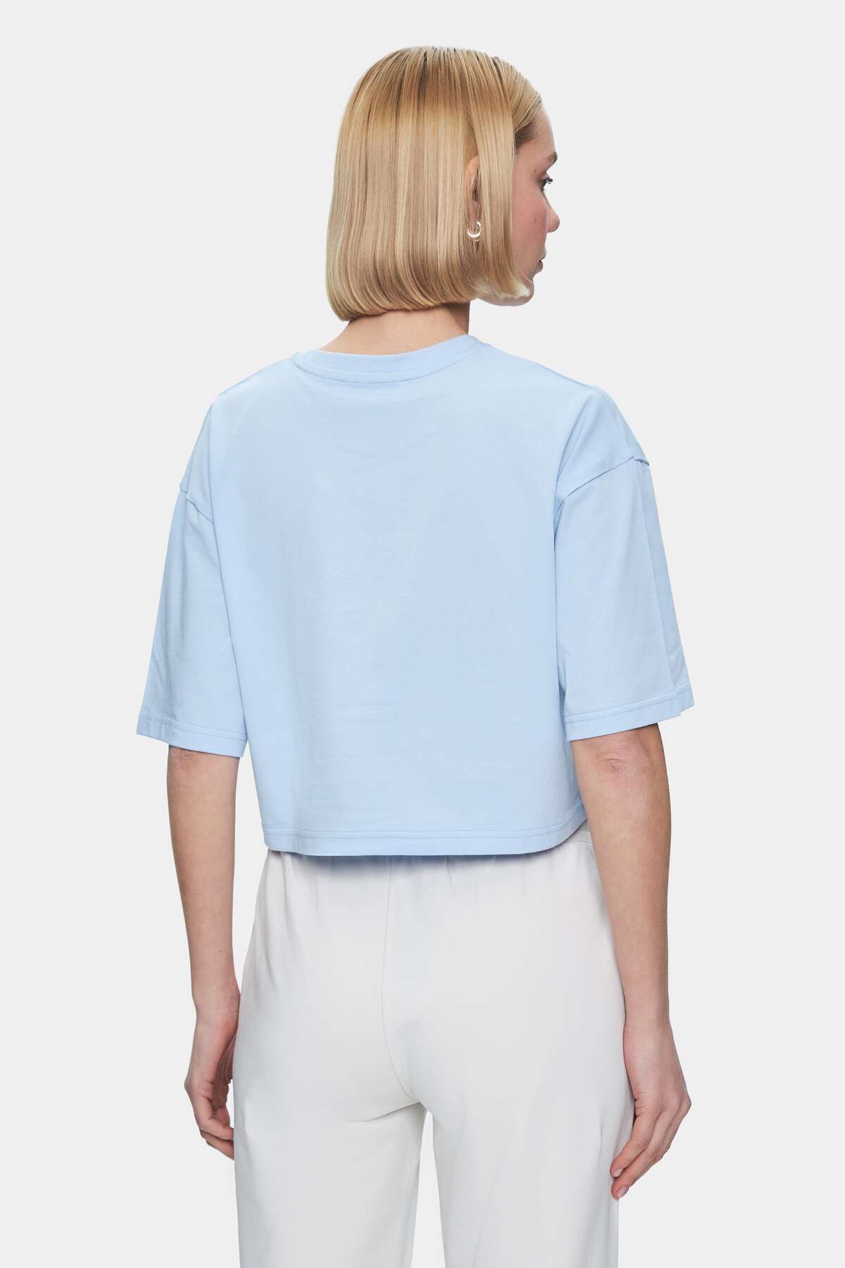 UCLA Tricou cu decolteu la baza gatului, imprimeu cu logo, regular fit, SKYWAY, HELENA
