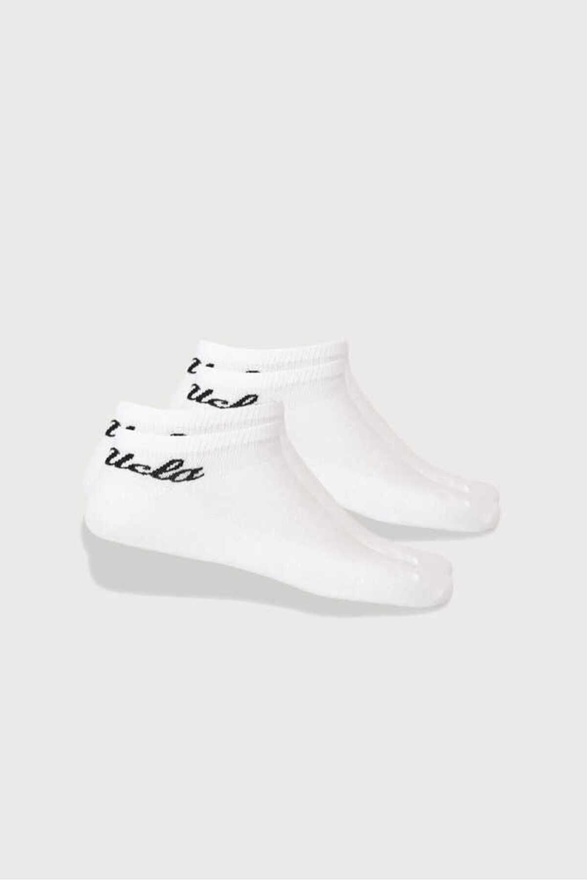 UCLA Set doua perechi de sosete din bumbac, unisex,  Alb, ADELITA