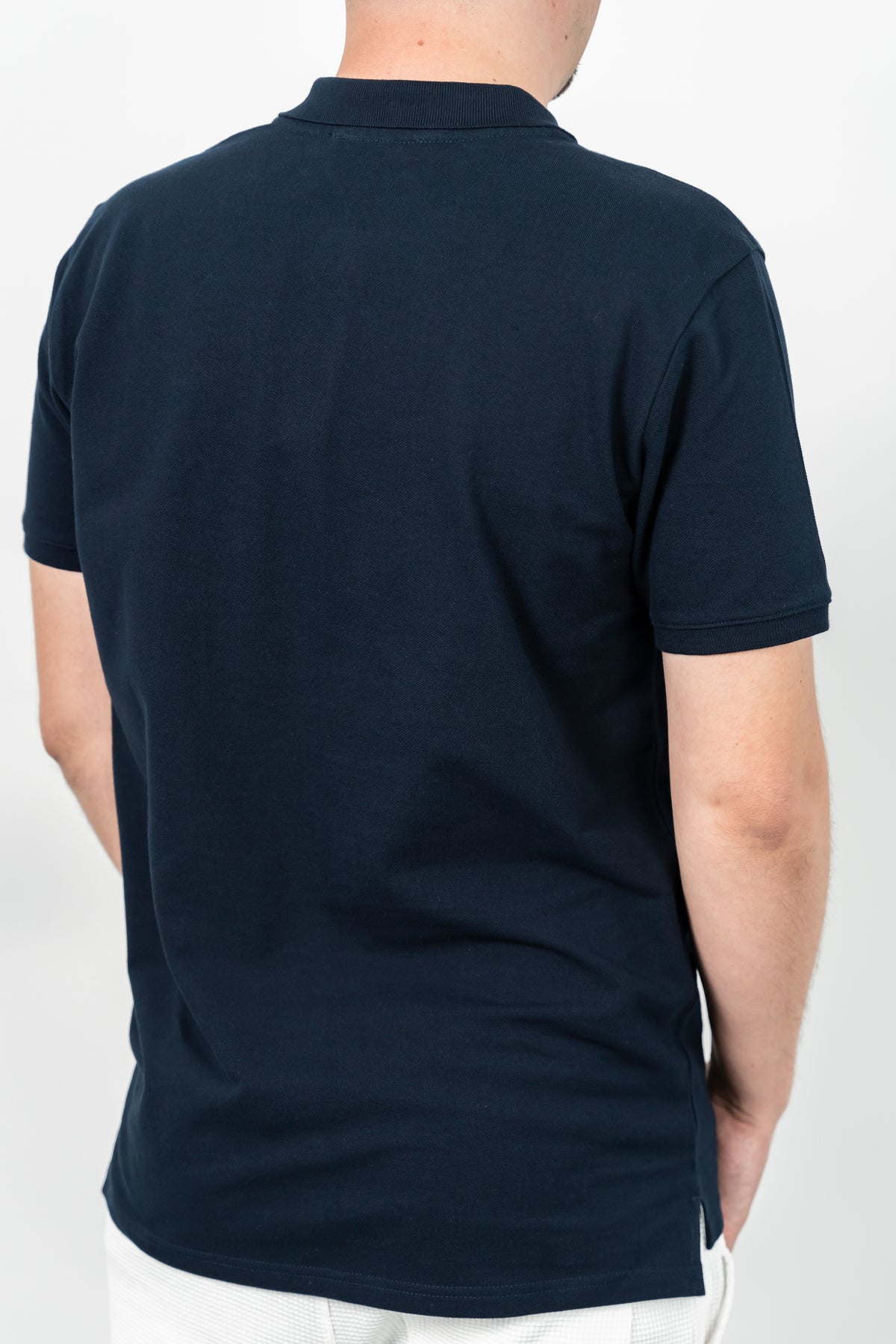 Les Canards, Tricou cu guler, detaliu cu logo brodat, regular fit, LAKES, Bleumarin