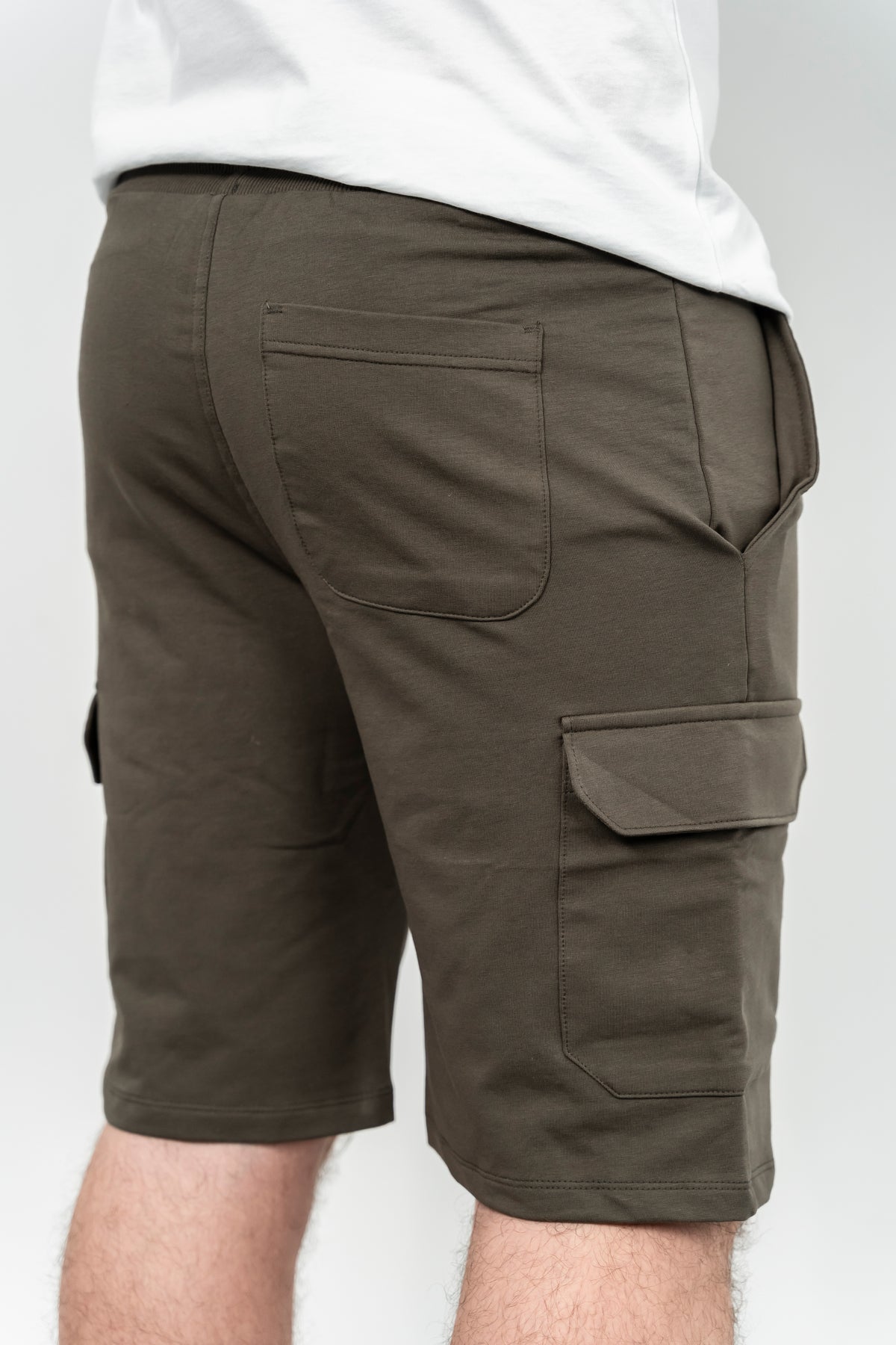 RWB, Pantaloni scurti cu snur si elastic in talie, buzunare laterale, regular fit, RIO, Kaki