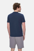 UCLA Tricou cu decolteu la baza gatului, imprimeu cu logo, regular fit, Bleumarin, FABIO