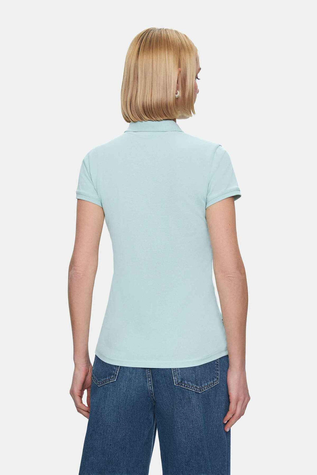 UCLA Tricou cu decolteu la baza gatului, imprimeu cu logo, regular fit, Verde, SHAVER