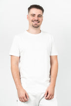 Les Canards, Tricou cu decolteu la baza gatului, detaliu cu logo, regular fit, BASS, Alb