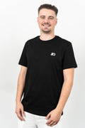 Starter, Tricou cu decolteu la baza gatului, logo discret, regular fit, WARREN, Negru