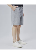 Starter, Pantaloni scurti cu elastic si snur in talie, buzunare laterale, logo discret, regular fit, ASHER, Gri