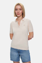 UCLA Tricou cu decolteu la baza gatului, imprimeu cu logo, regular fit, Alb, SASHA