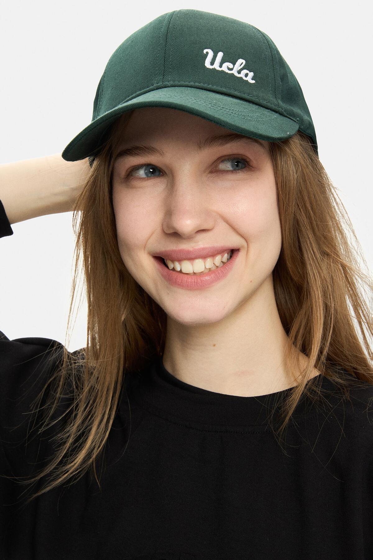 UCLA Sapca Unisex, ajustabila si imprimeu cu logo, Verde, JENNER