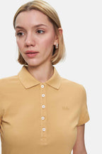 UCLA Tricou cu decolteu la baza gatului, imprimeu cu logo, regular fit, PARCHMENT, SHAVER