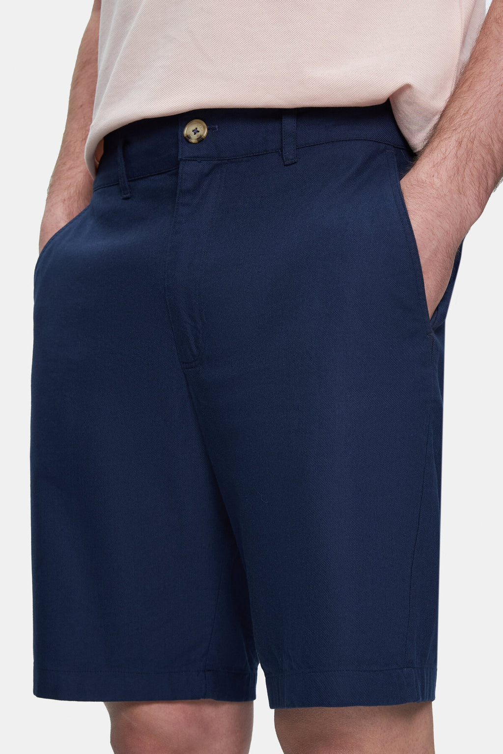 UCLA Pantaloni scurti cu snur si banda elastica in talie, buzunare laterale si imprimeu cu logo discret, Bleumarin, PALISADES