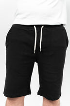 RWB, Pantaloni scurti cu snur si elastic in talie, buzunare laterale, regular fit, ROZE, Negru
