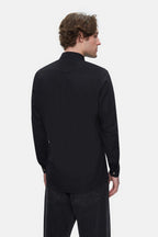 UCLA Camsa cu nasturi si guler, material lejer, regular fit Negru, JACQUEZ