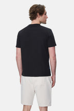 UCLA Tricou cu decolteu la baza gatului, imprimeu cu logo, regular fit, Negru, FABIO