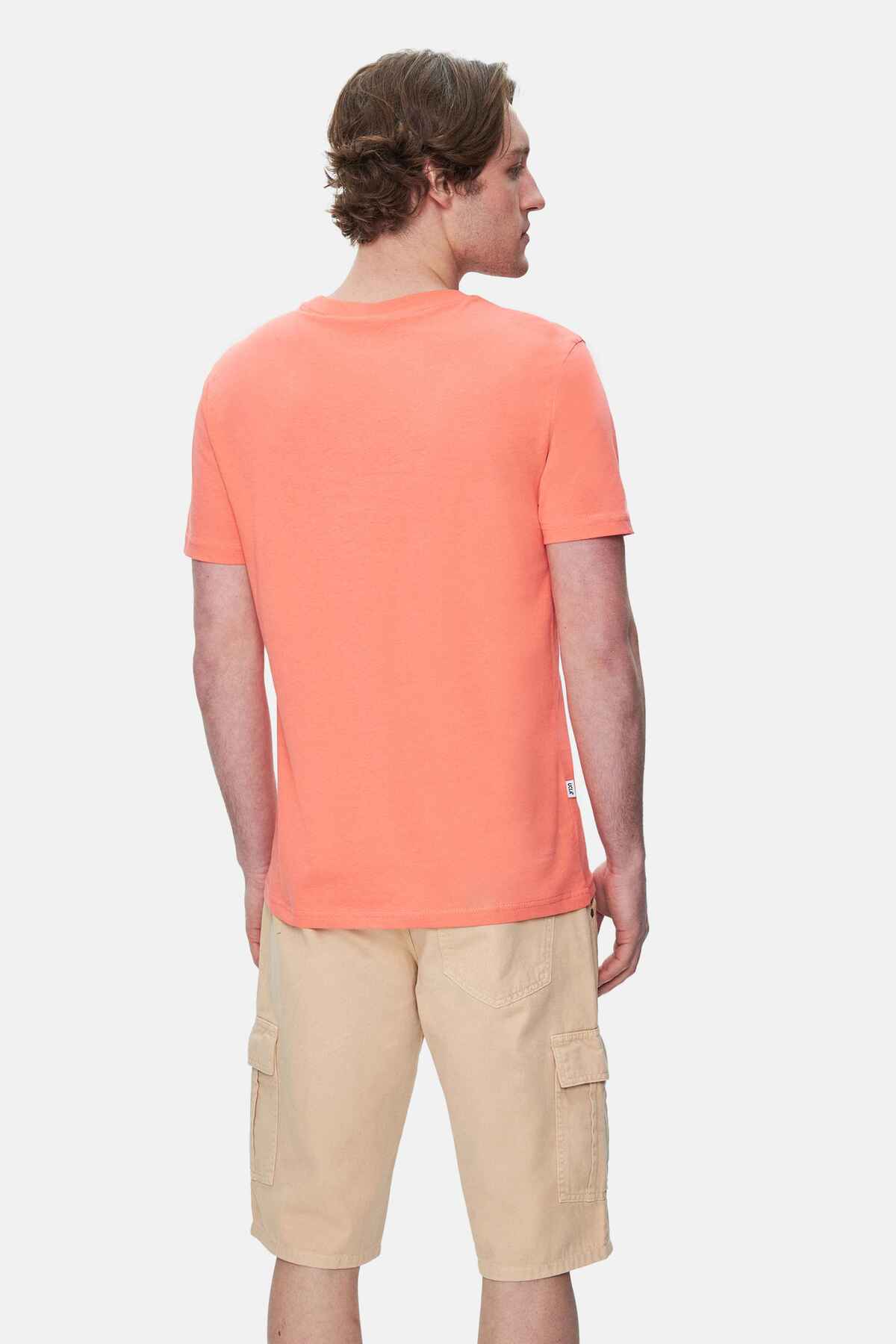 UCLA Tricou cu decolteu la baza gatului, imprimeu cu logo, regular fit, Roz deschis, CULVER 1