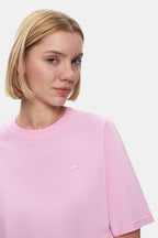 UCLA Tricou cu decolteu la baza gatului, imprimeu cu logo, regular fit, Roz, INDIANA