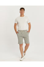RWB, Pantaloni scurti cu snur si elastic in talie, buzunare laterale, regular fit, OTTOSORT-SS24, Gri