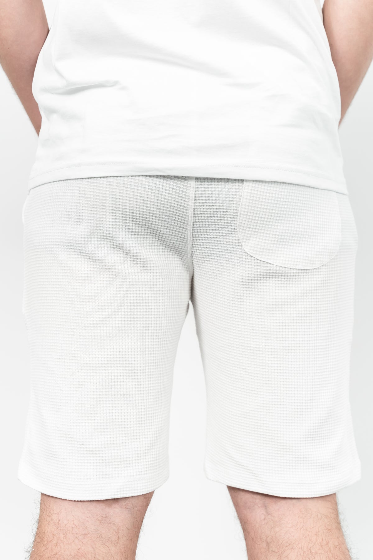 RWB, Pantaloni scurti cu snur si elastic in talie, buzunare laterale, regular fit, ROZE, Alb