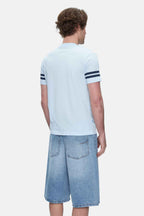 UCLA Tricou cu decolteu la baza gatului, imprimeu cu logo, regular fit, SKYWAY, STARK
