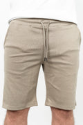 RWB, Pantaloni scurti cu snur si elastic in talie, buzunare laterale, regular fit, RICO, Bej