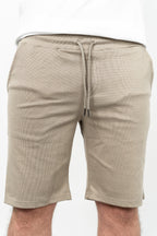 RWB, Pantaloni scurti cu snur si elastic in talie, buzunare laterale, regular fit, RICO, Bej