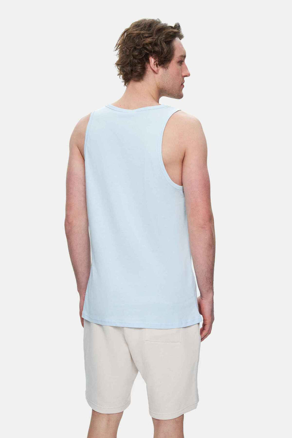 UCLA Tricou cu decolteu la baza gatului, imprimeu cu logo, regular fit, SKYWAY, PEBBLE
