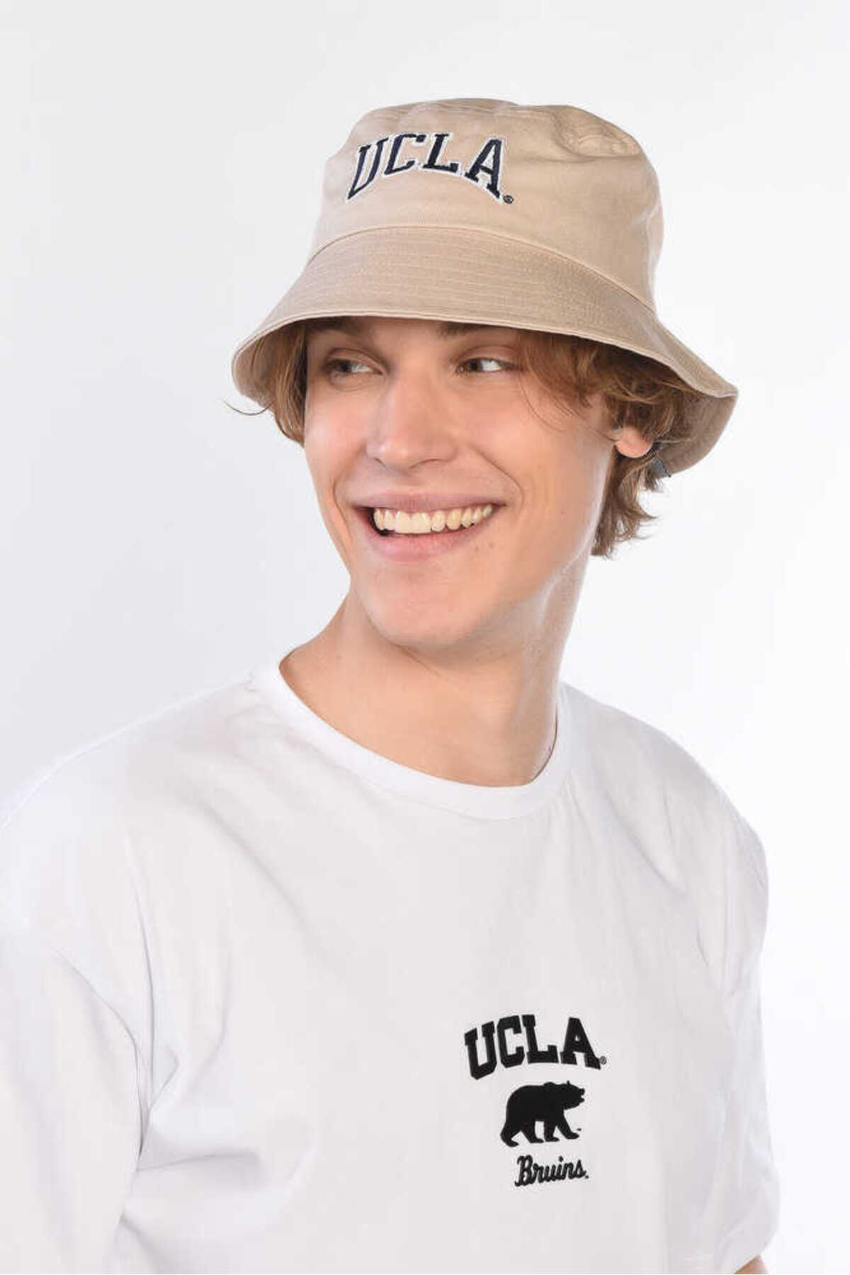 UCLA Sapca Unisex, ajustabila si imprimeu cu logo, Bej, CARSON