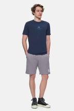 UCLA Tricou cu decolteu la baza gatului, imprimeu cu logo, regular fit, Bleumarin, FABIO