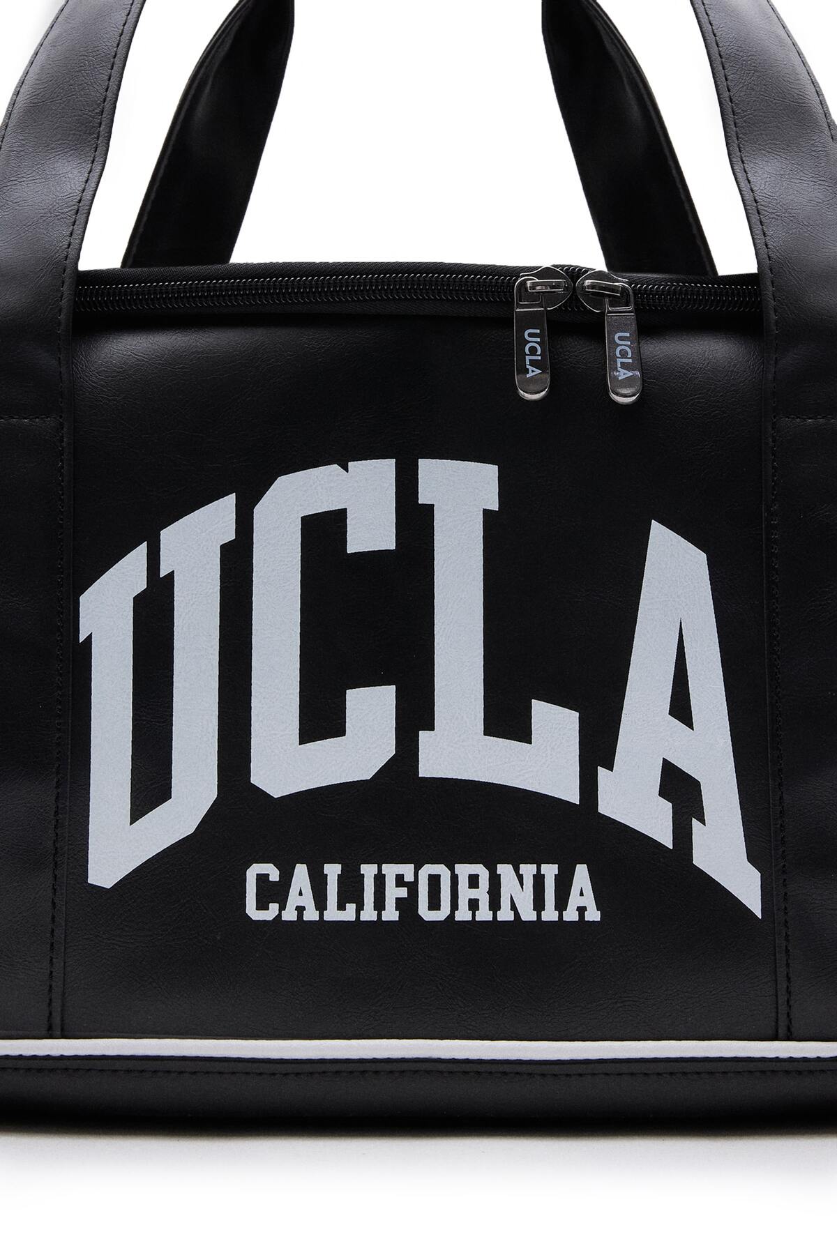 UCLA Geanta de mana, imprimeu cu logo, Negru, TRACY