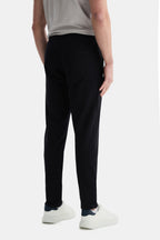 UCLA Pantaloni de trening cu elastic si snur in talie, fara manseta si logo discret, Negru, CONNOR