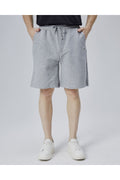 Starter, Pantaloni scurti cu elastic si snur in talie, buzunare laterale, logo discret, regular fit, ASHER, Gri