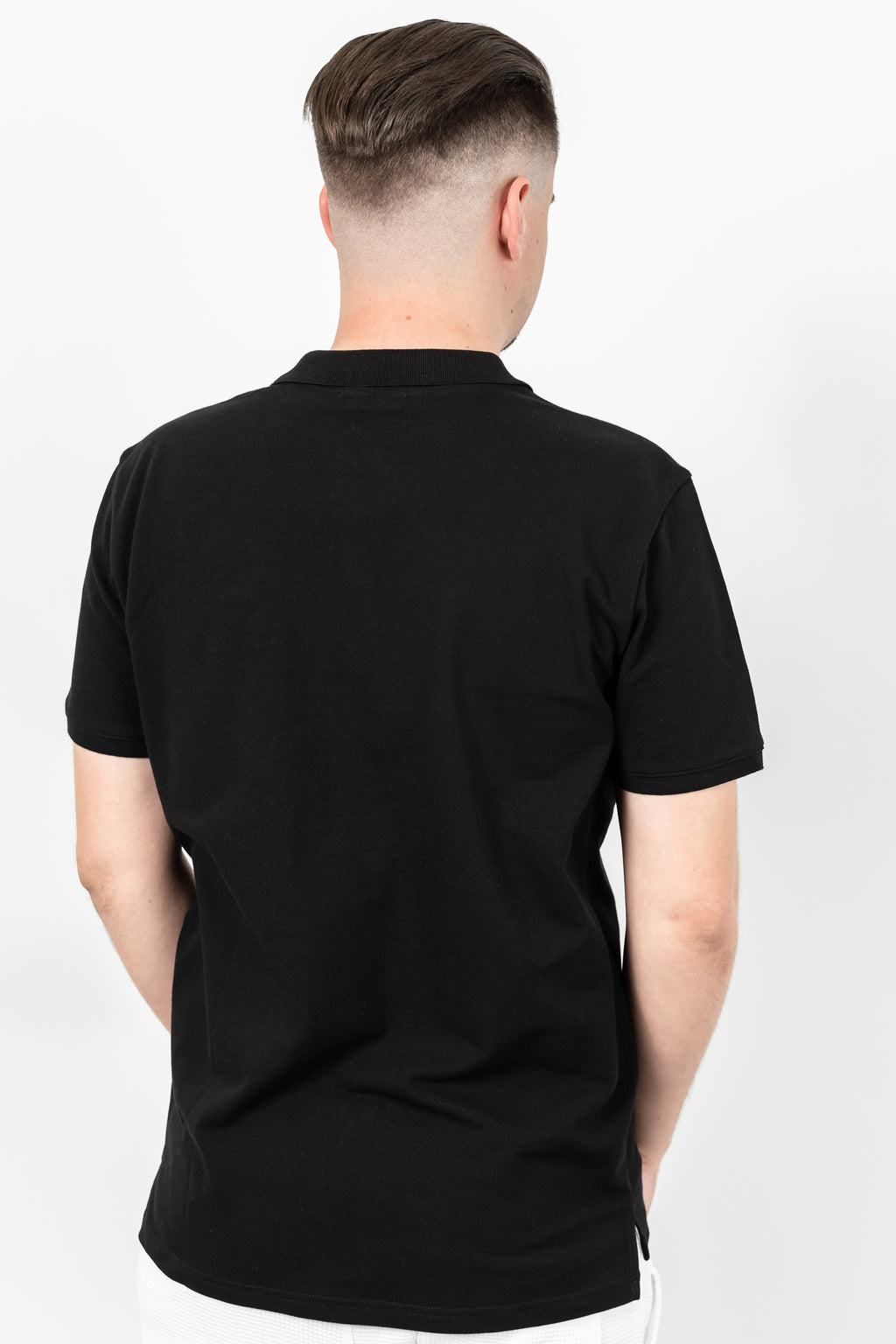 Les Canards, Tricou cu guler, detaliu cu logo brodat, regular fit, LAKES, Negru