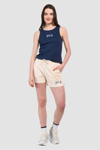 UCLA Pantaloni scurti cu snur si banda elastica in talie, buzunare laterale si imprimeu cu logo discret, CHALK, ROSA