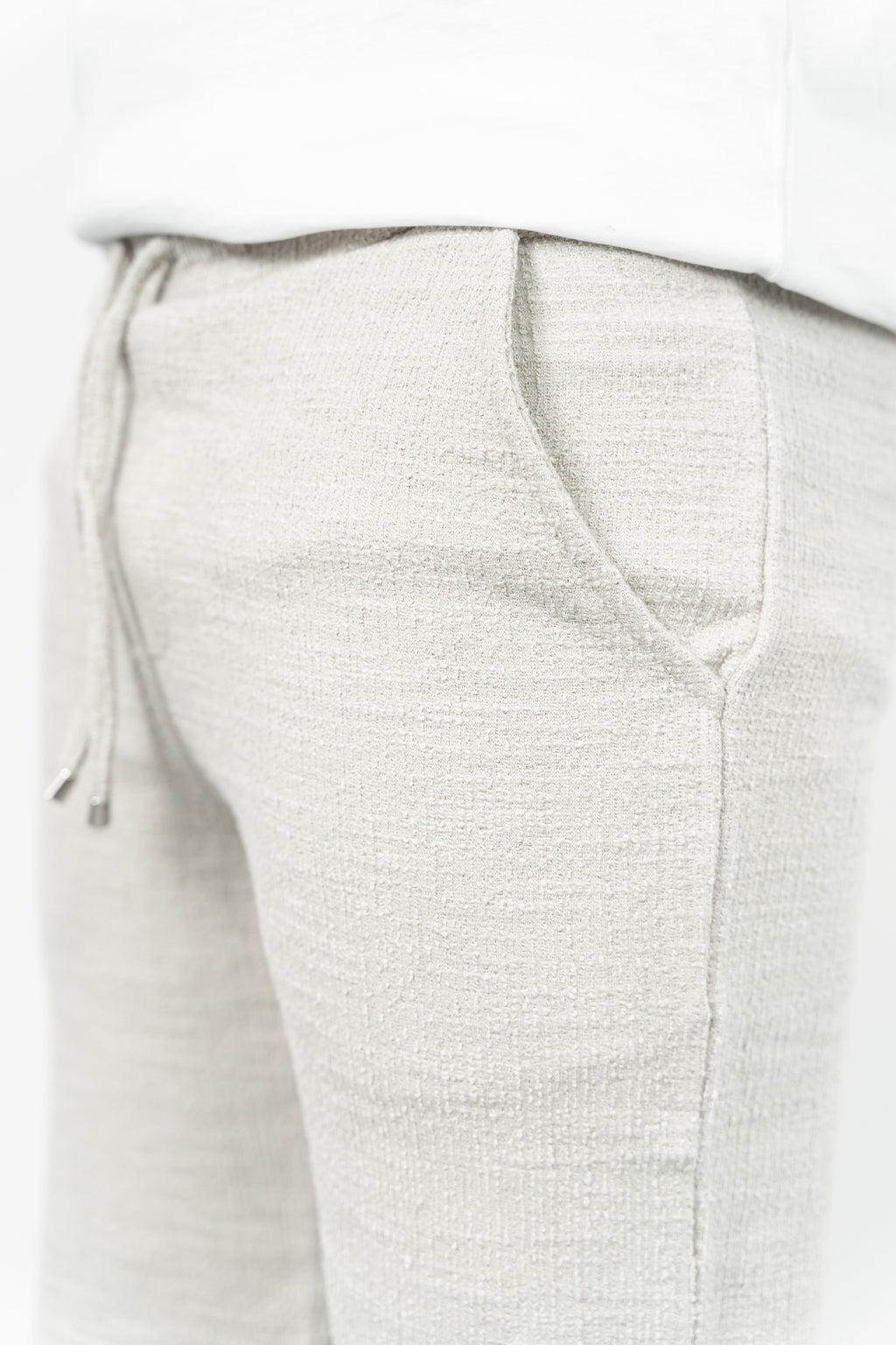 RWB, Pantaloni scurti cu snur si elastic in talie, buzunare laterale, regular fit, RICARD, Bej