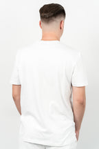 Starter, Tricou cu decolteu la baza gatului, logo discret, regular fit, WARREN, Alb
