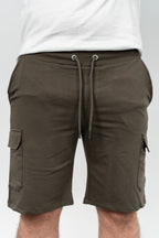 RWB, Pantaloni scurti cu snur si elastic in talie, buzunare laterale, regular fit, RIO, Kaki