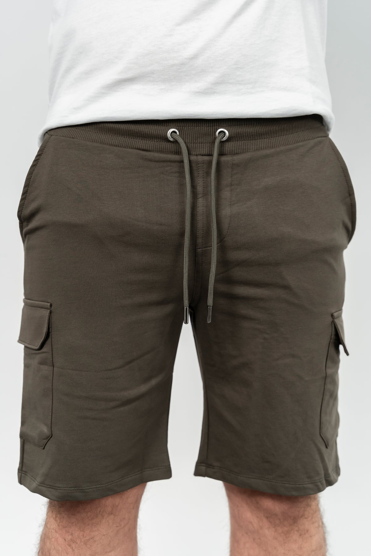 RWB, Pantaloni scurti cu snur si elastic in talie, buzunare laterale, regular fit, RIO, Kaki