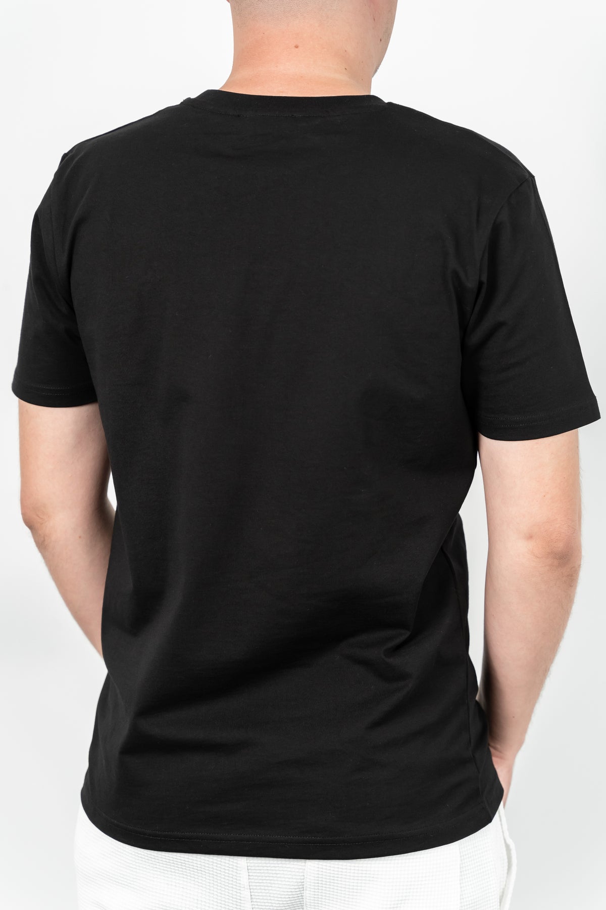 Les Canards, Tricou cu decolteu la baza gatului, detaliu cu logo, regular fit, BASS, Negru
