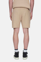 UCLA Pantaloni scurti cu snur si banda elastica in talie, buzunare laterale si imprimeu cu logo discret, Bej, SIERGE