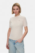 UCLA Tricou cu decolteu la baza gatului, imprimeu cu logo, regular fit, Alb, JENNY