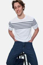 UCLA Tricou cu decolteu la baza gatului, imprimeu cu logo, regular fit, Alb, KENDRICK