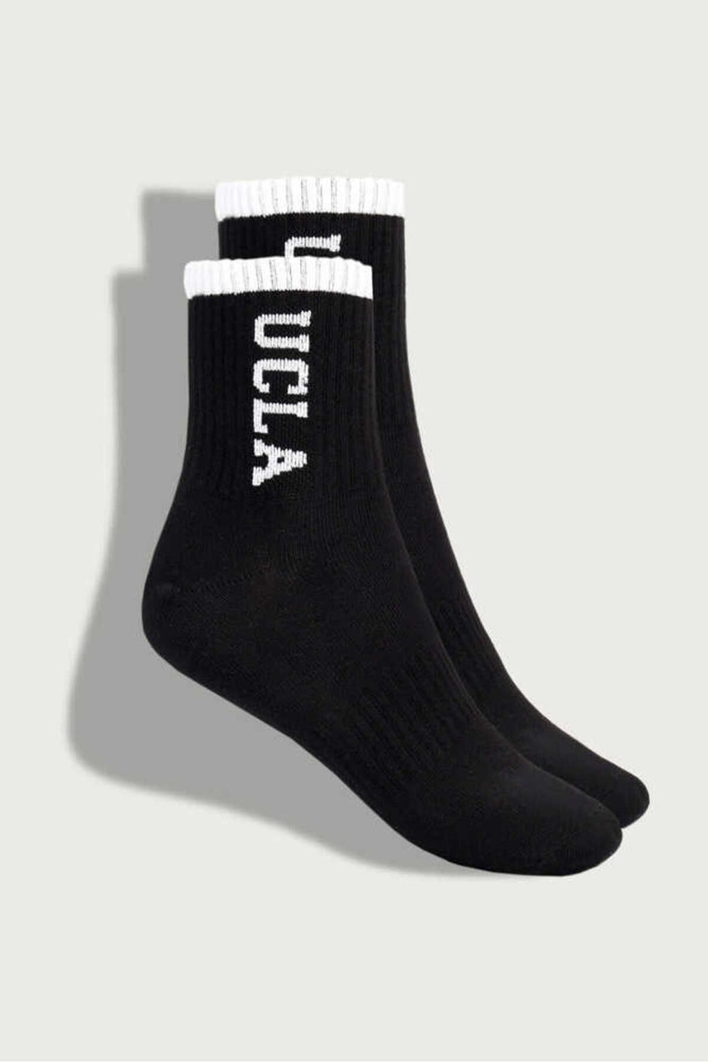 UCLA Set doua perechi de sosete din bumbac, unisex,  Negru, JULIO