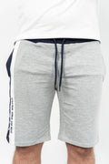 RWB, Pantaloni scurti cu snur si elastic in talie, buzunare laterale, regular fit, ROZRA, Gri
