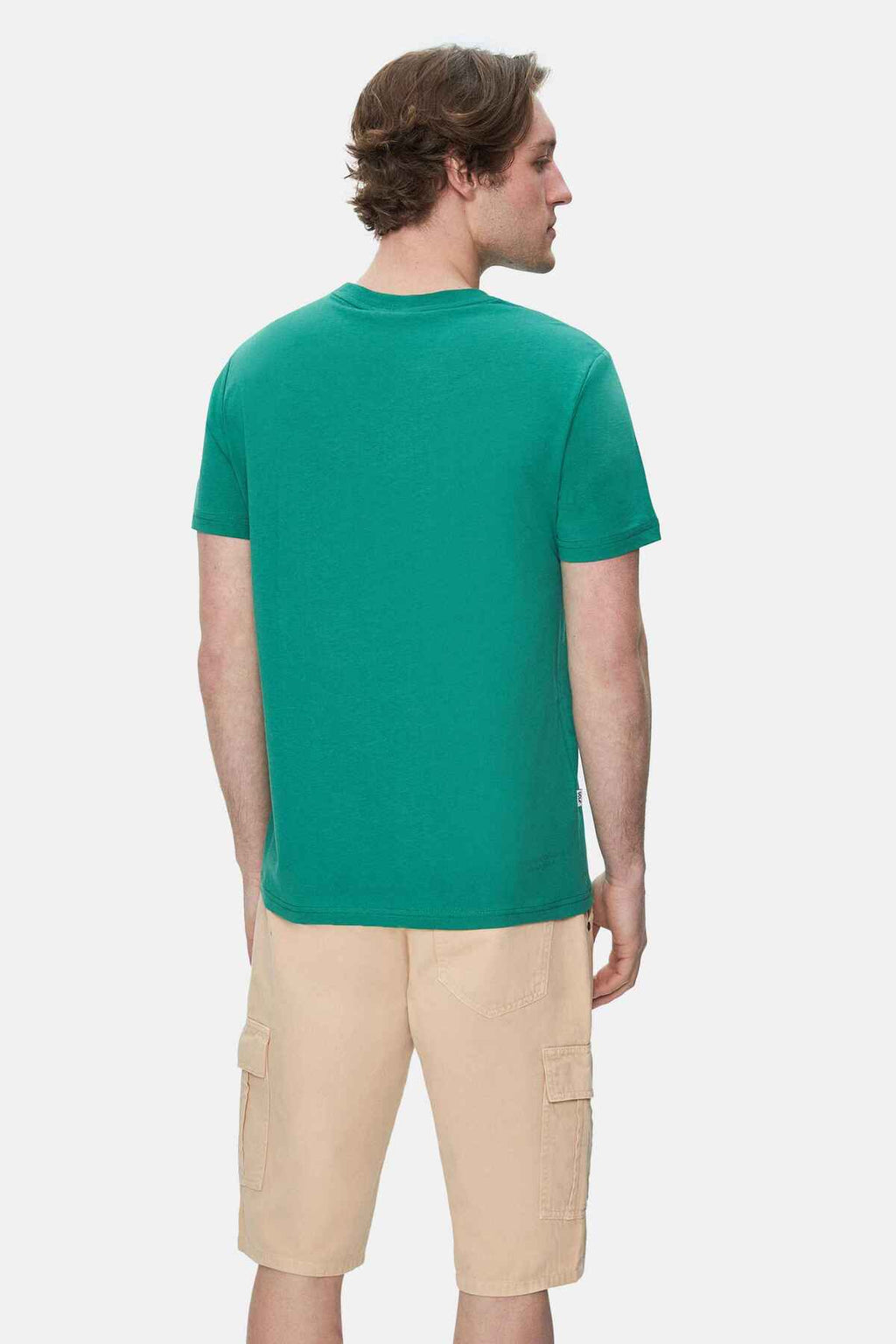UCLA Tricou cu decolteu la baza gatului, imprimeu cu logo, regular fit, Verde, CULVER