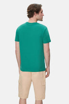 UCLA Tricou cu decolteu la baza gatului, imprimeu cu logo, regular fit, Verde, CULVER