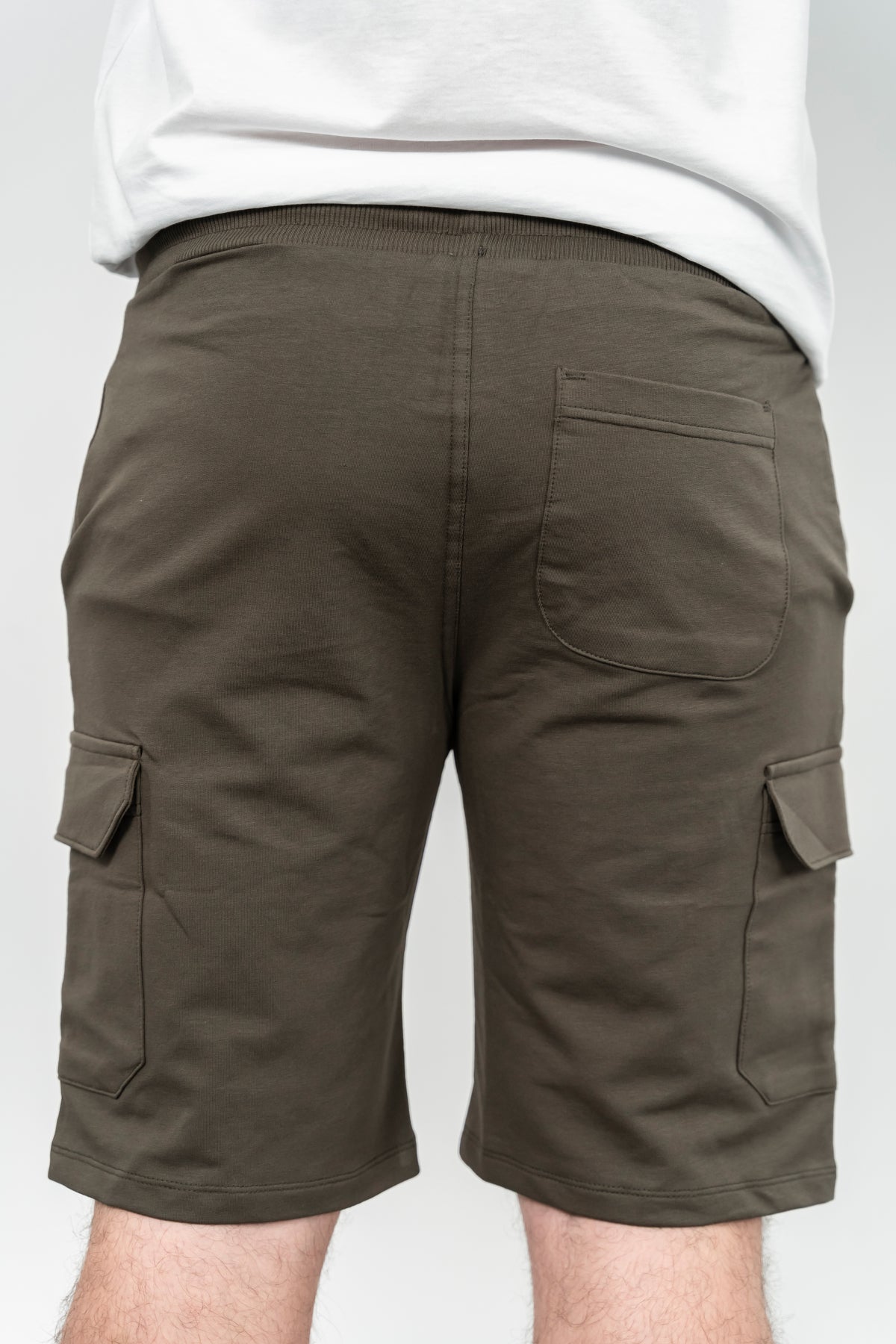 RWB, Pantaloni scurti cu snur si elastic in talie, buzunare laterale, regular fit, RIO, Kaki