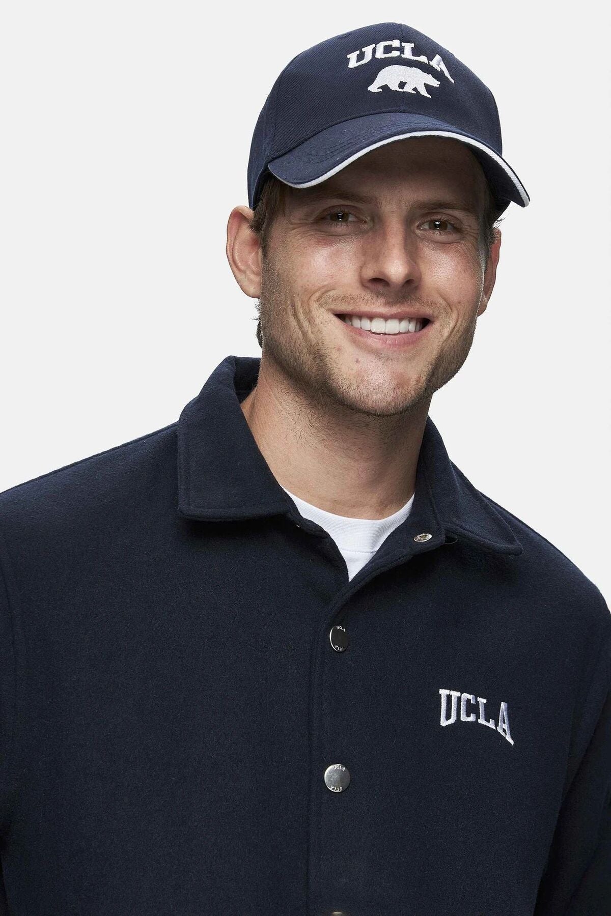 UCLA Geaca cu vatelina, fermoar metalic, buzunare laterale, Bleumarin, KEANE