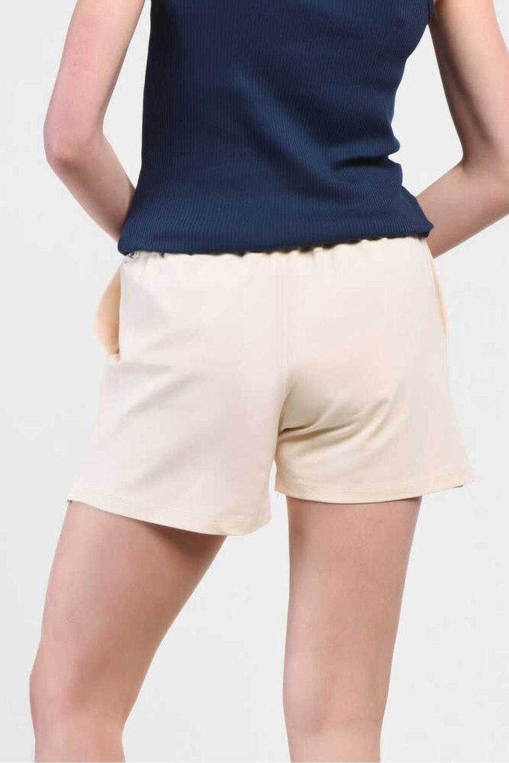 UCLA Pantaloni scurti cu snur si banda elastica in talie, buzunare laterale si imprimeu cu logo discret, CHALK, ROSA
