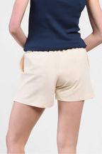 UCLA Pantaloni scurti cu snur si banda elastica in talie, buzunare laterale si imprimeu cu logo discret, CHALK, ROSA