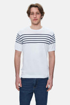 UCLA Tricou cu decolteu la baza gatului, imprimeu cu logo, regular fit, Alb, KENDRICK