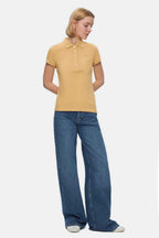 UCLA Tricou cu decolteu la baza gatului, imprimeu cu logo, regular fit, PARCHMENT, SHAVER